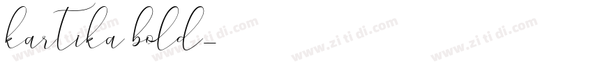 kartika bold字体转换
